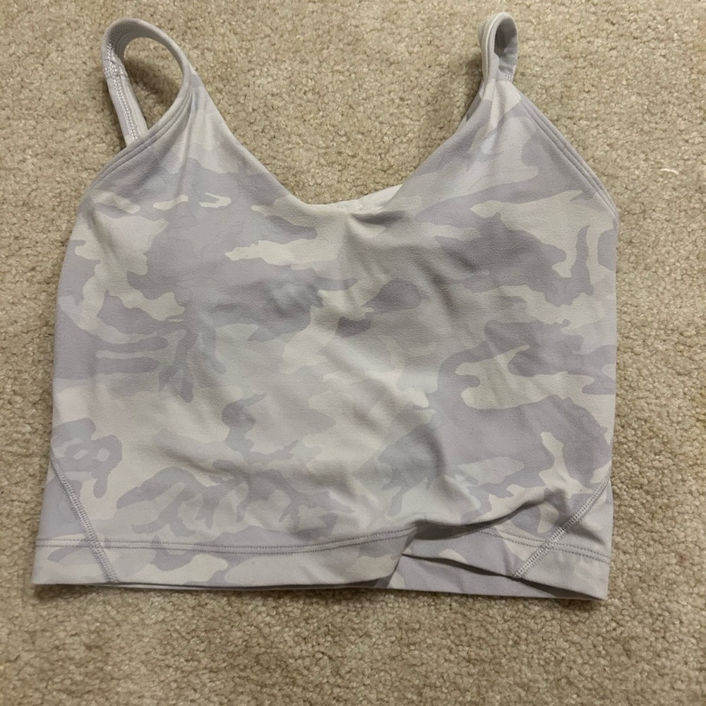 Lululemon white camo align tank size 2